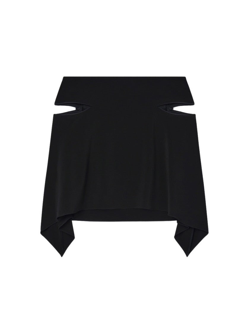 Courrèges Zipped Cut Out Mini Skirt Black
