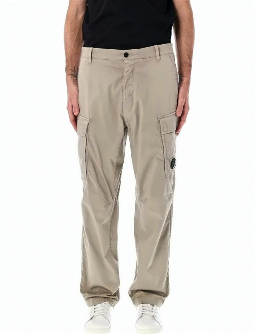 C.P. Company Relaxed Fit Straight Pants With Flap Cargo Pockets