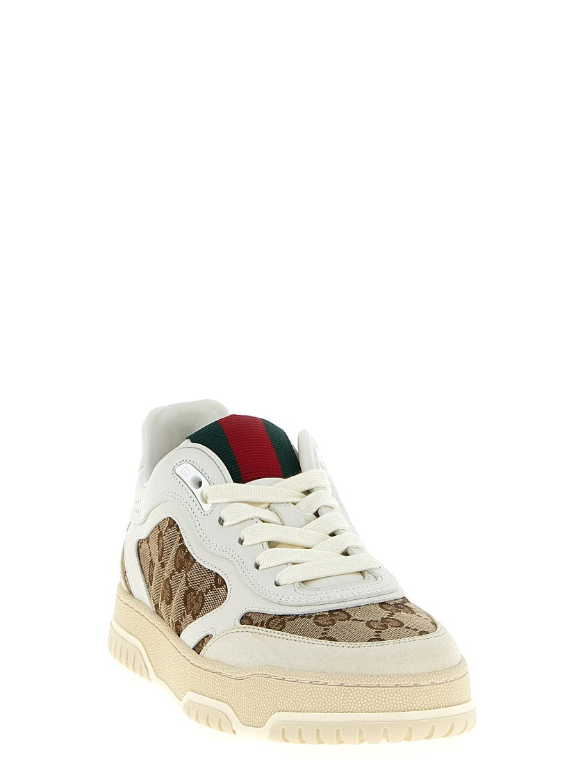 Gucci Low-Top Sneakers With Original Gg Fabric Inserts