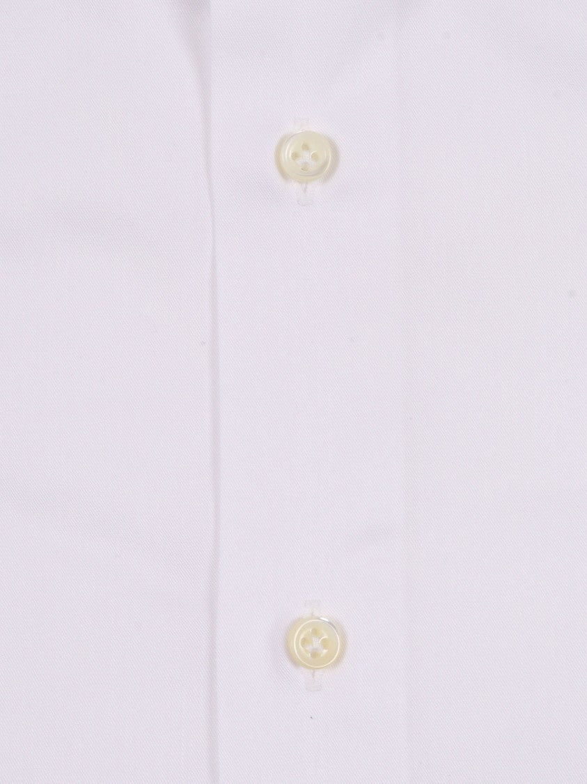 Mazzarelli Camicie Slim-Fit White Cotton Shirt