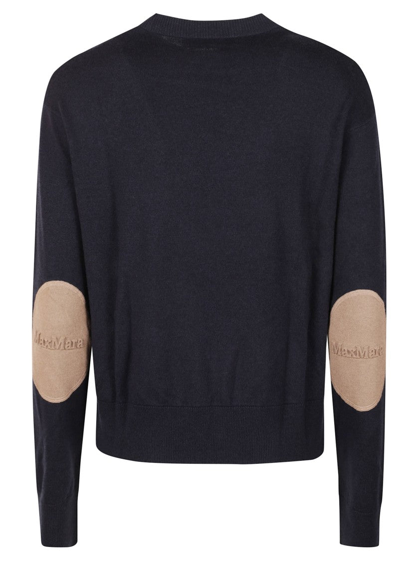 Max Mara Cropped Long-Sleeve Crew Neck Sweater