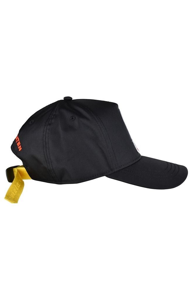 Dsquared2 Black Nylon Cap With Embroidered Patch