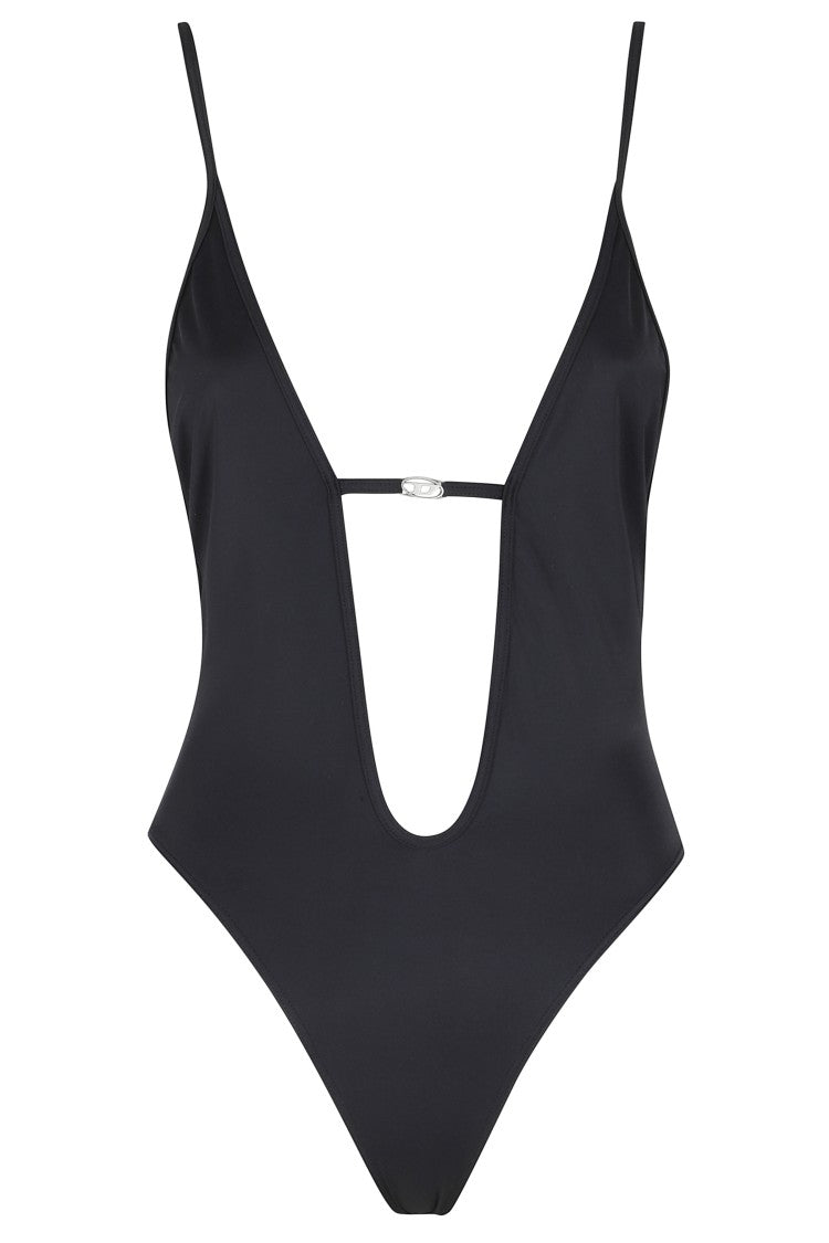 Diesel Black Daisy One-Piece Polyamide Swimsuit
