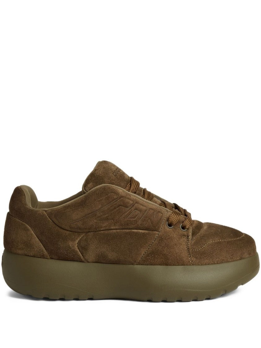 Dsquared2 Earth Brown Suede Sneakers