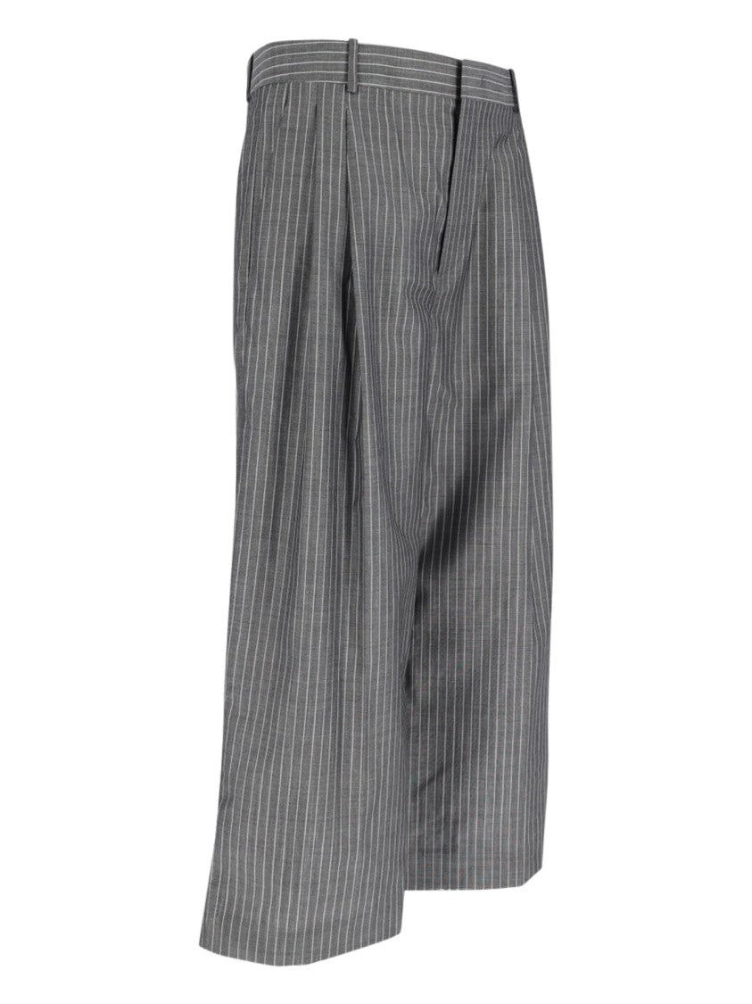 Hed Mayner Wide-Leg Trousers In Virgin Wool And Mohair Blend