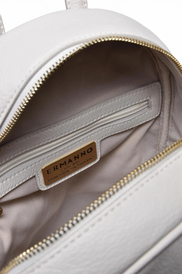 Ermanno Firenze White Polyurethane Backpack