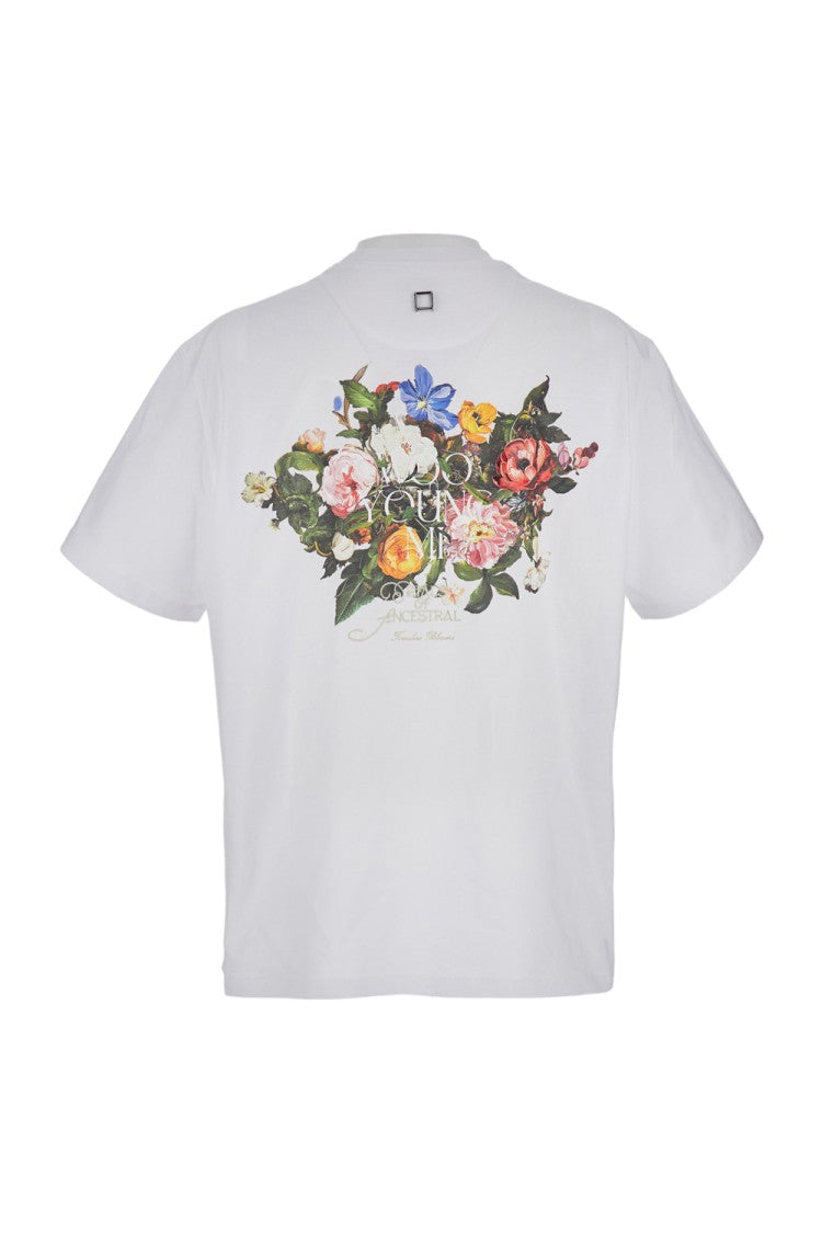 Wooyoungmi Oversize Crew-Neck T-Shirt With Flower Motif