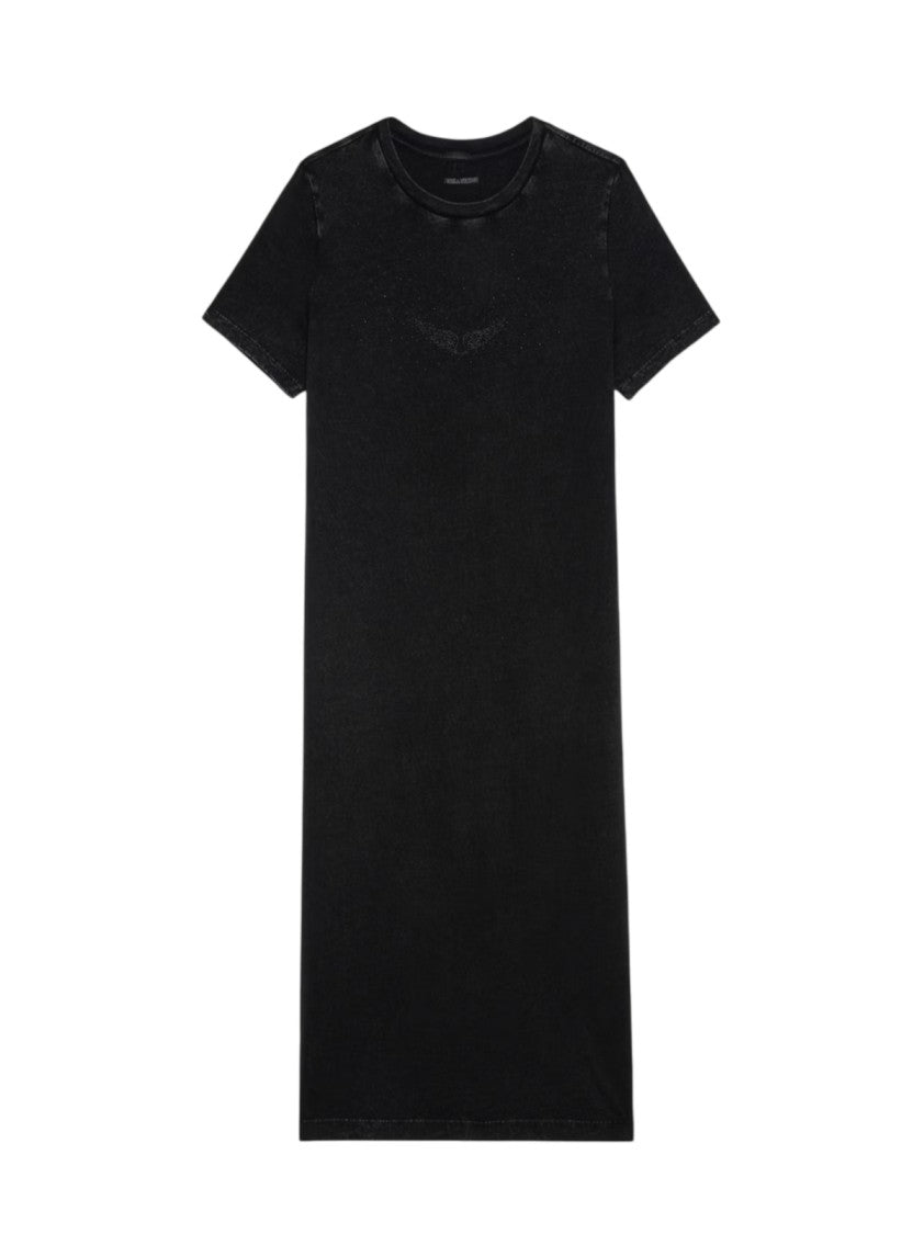 Zadig & Voltaire Knee-Length Black Dress With Subtle Embellishments