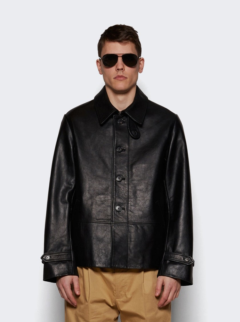 Bode Cropped Continental Coat Black