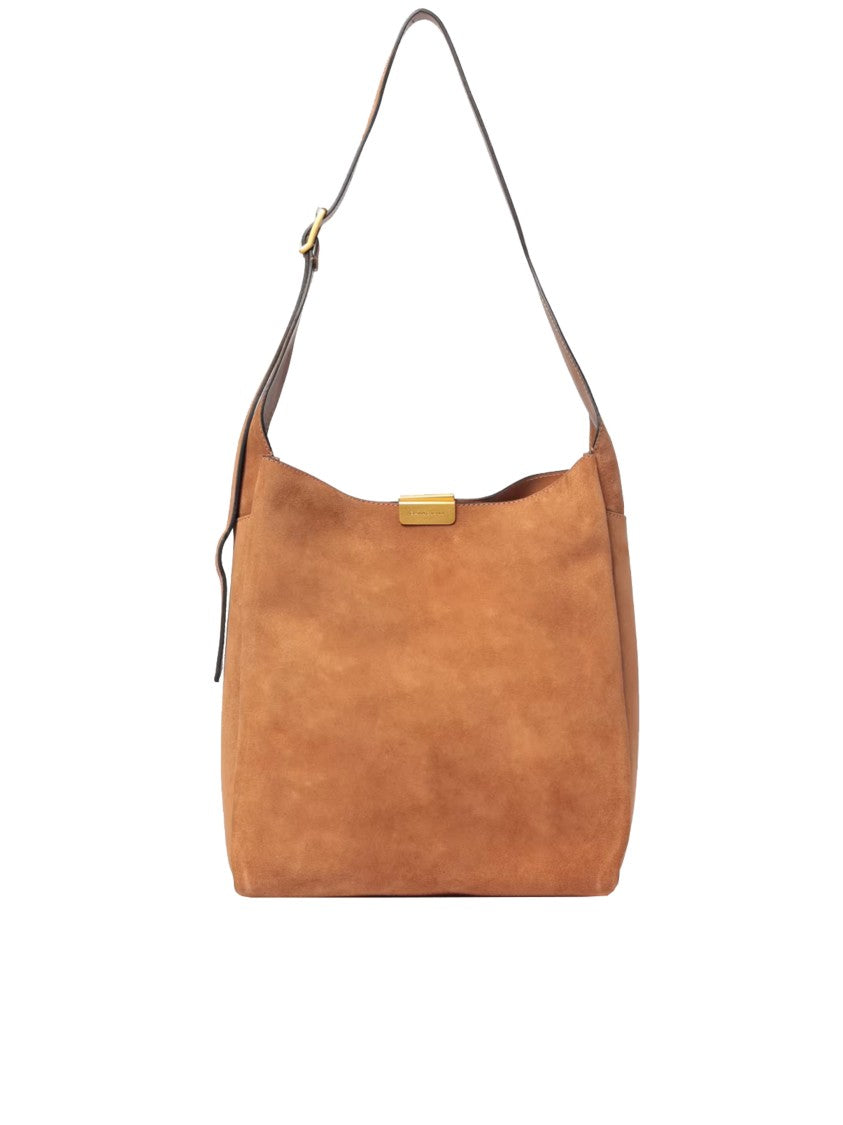 Gianni Chiarini Jo Medium Brown Suede Shoulder Bag