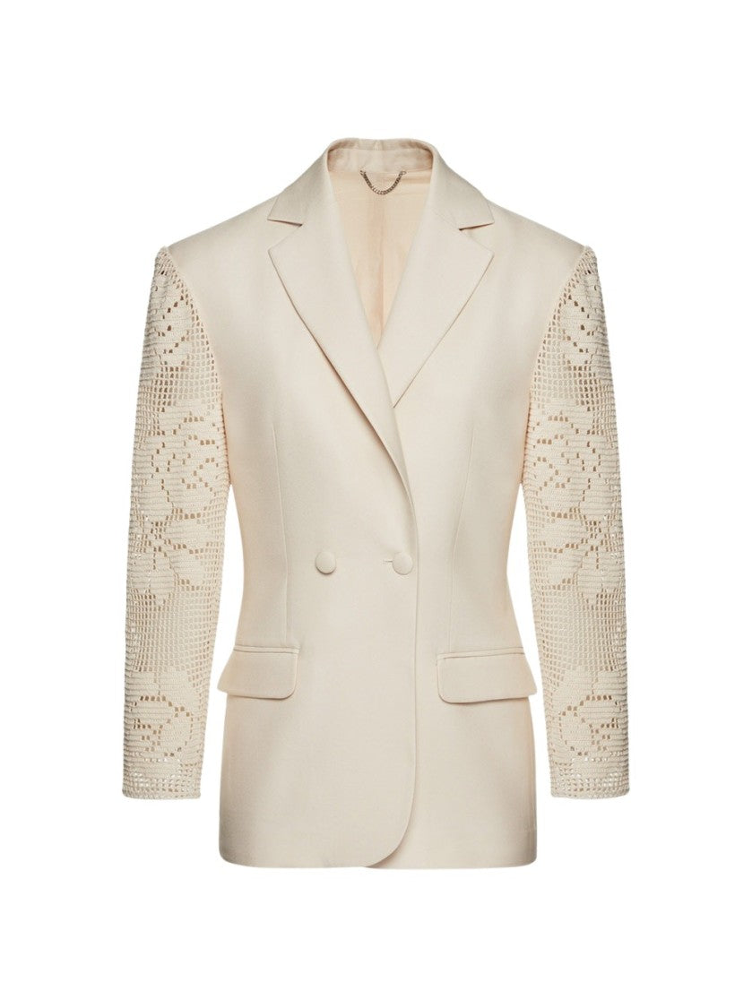 Magda Butrym Lace Crochet Hourglass Blazer
