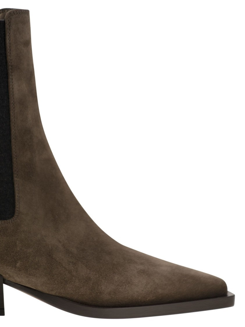 Brunello Cucinelli Texan Suede Ankle Boot