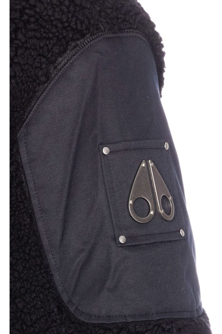 Moose Knuckles Plush Fleece Jacket With High Collar