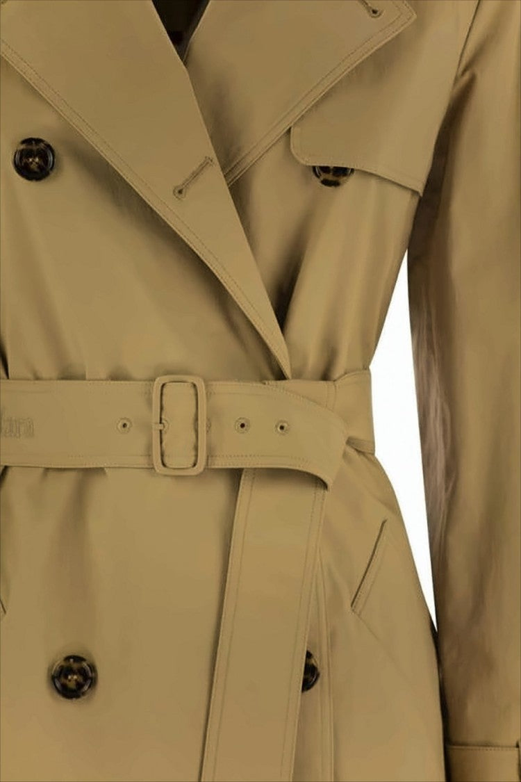 Max Mara Double-Breasted Trench Coat With Tortoiseshell Buttons