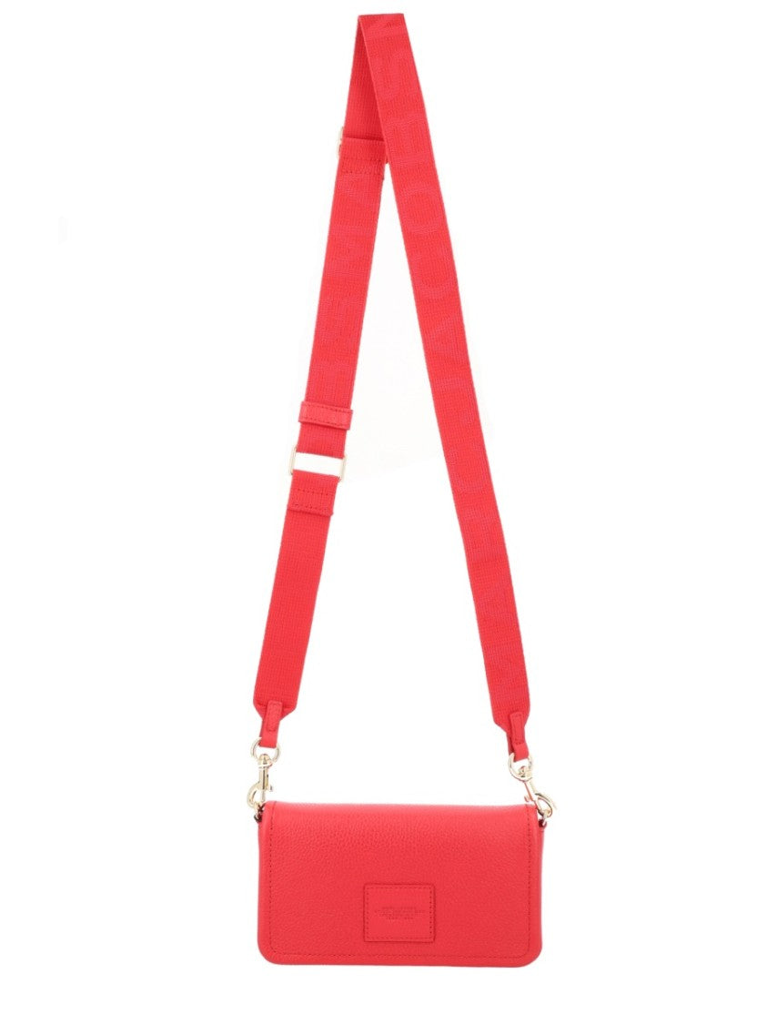 Marc Jacobs Red Smooth Leather Mini Flap Shoulder Bag