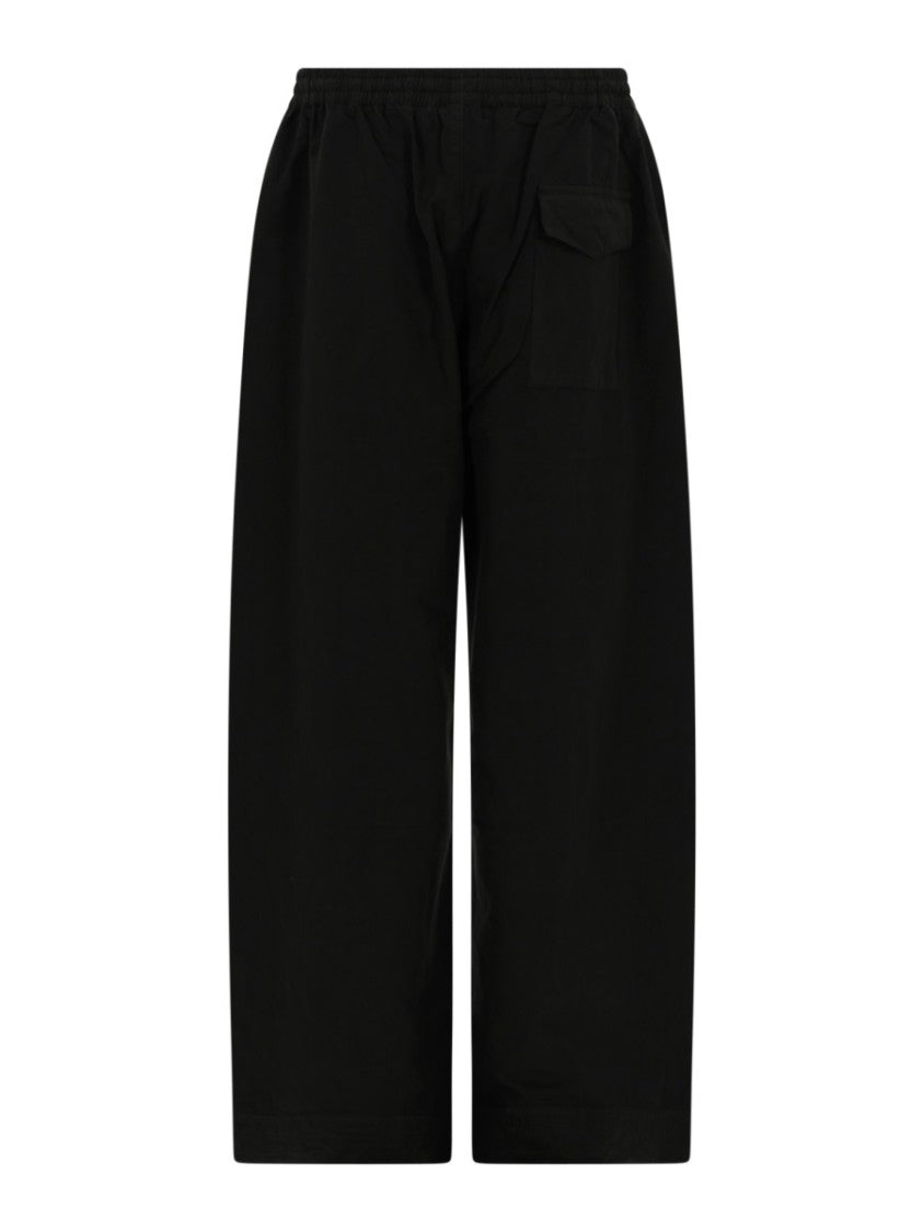 Ymc Neutrals Envelope Wide Leg Cotton-Linen Pants