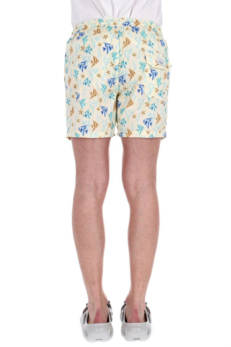 Barba Quick-Dry Fish Print Swim Shorts
