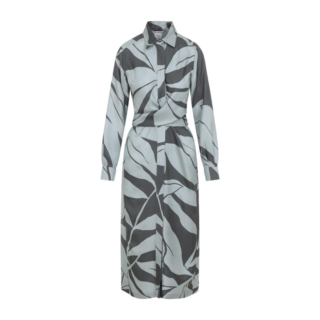Max Mara Midi Dress With Oversized Leaf Print