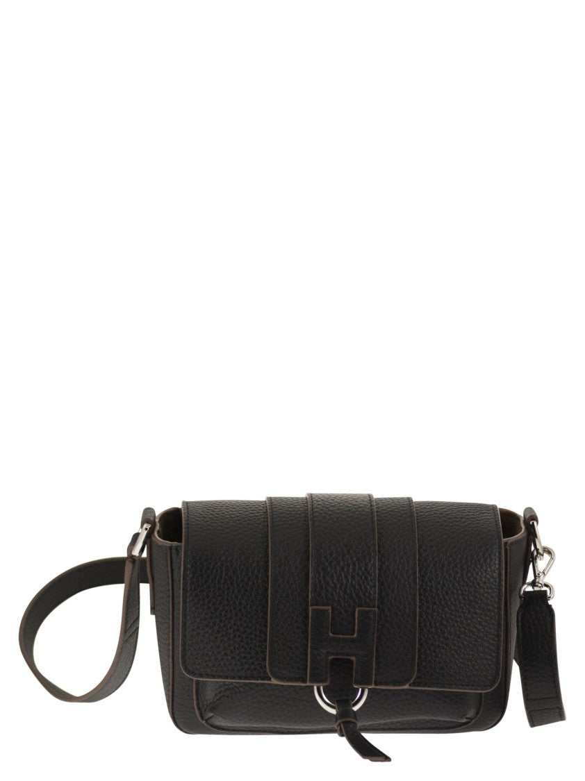 Hogan Trendy Leather Flap Bag