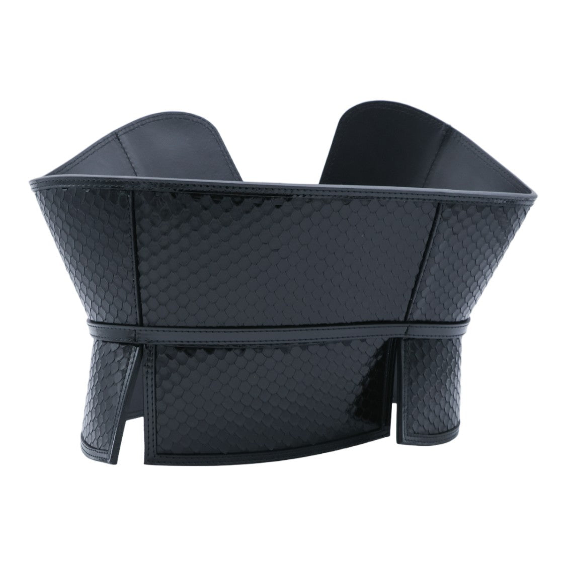Elisabetta Franchi Black Scale-Pattern Belt