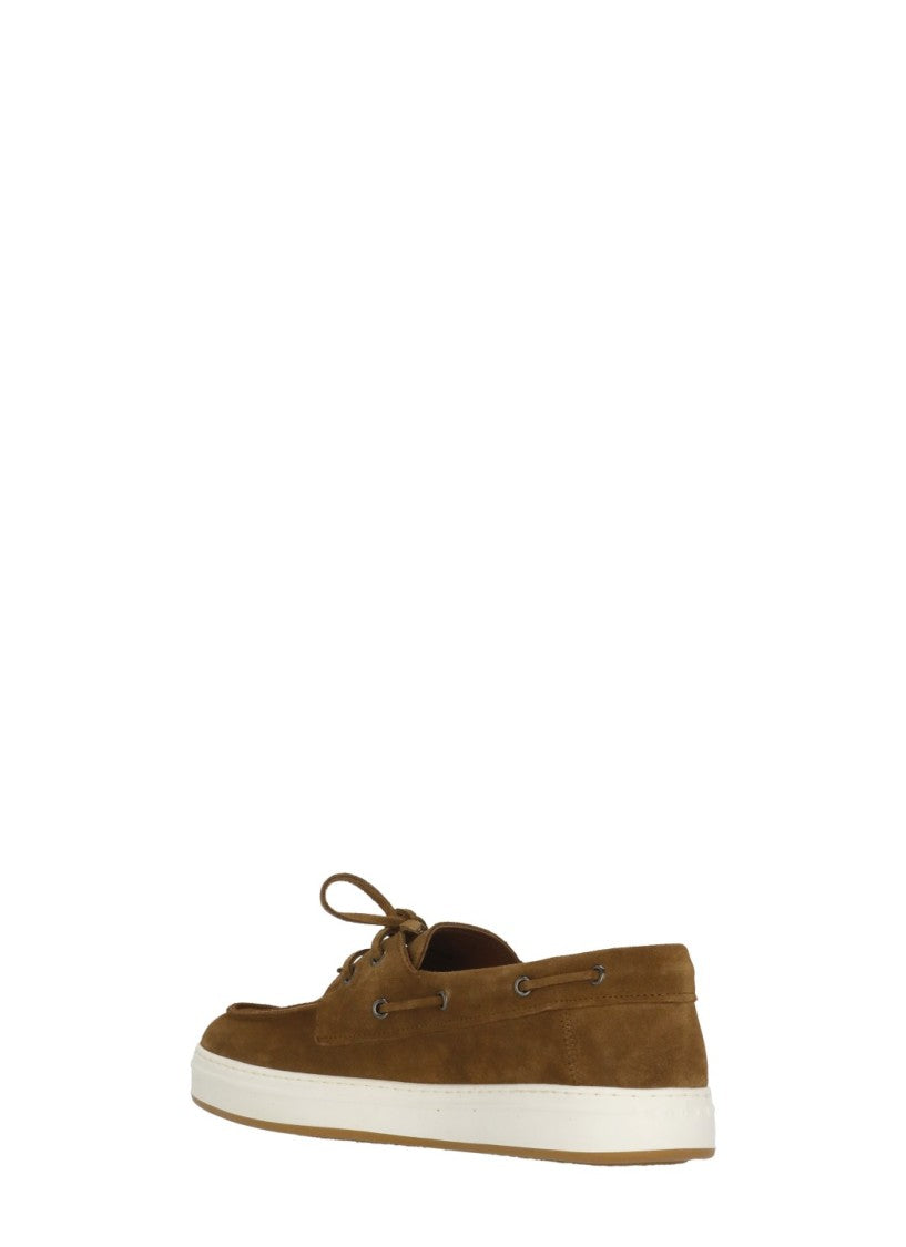 Hogan Brown H668 Suede Leather Loafers
