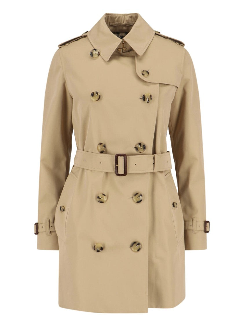Burberry Beige Cotton Double-Breasted Trench Coat