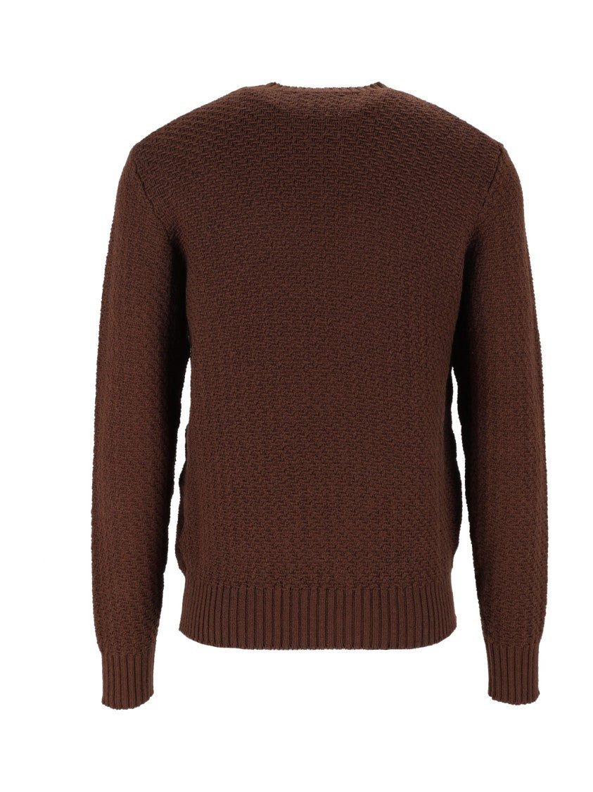 Circolo 1901 Textured Short Crewneck Wool Sweater
