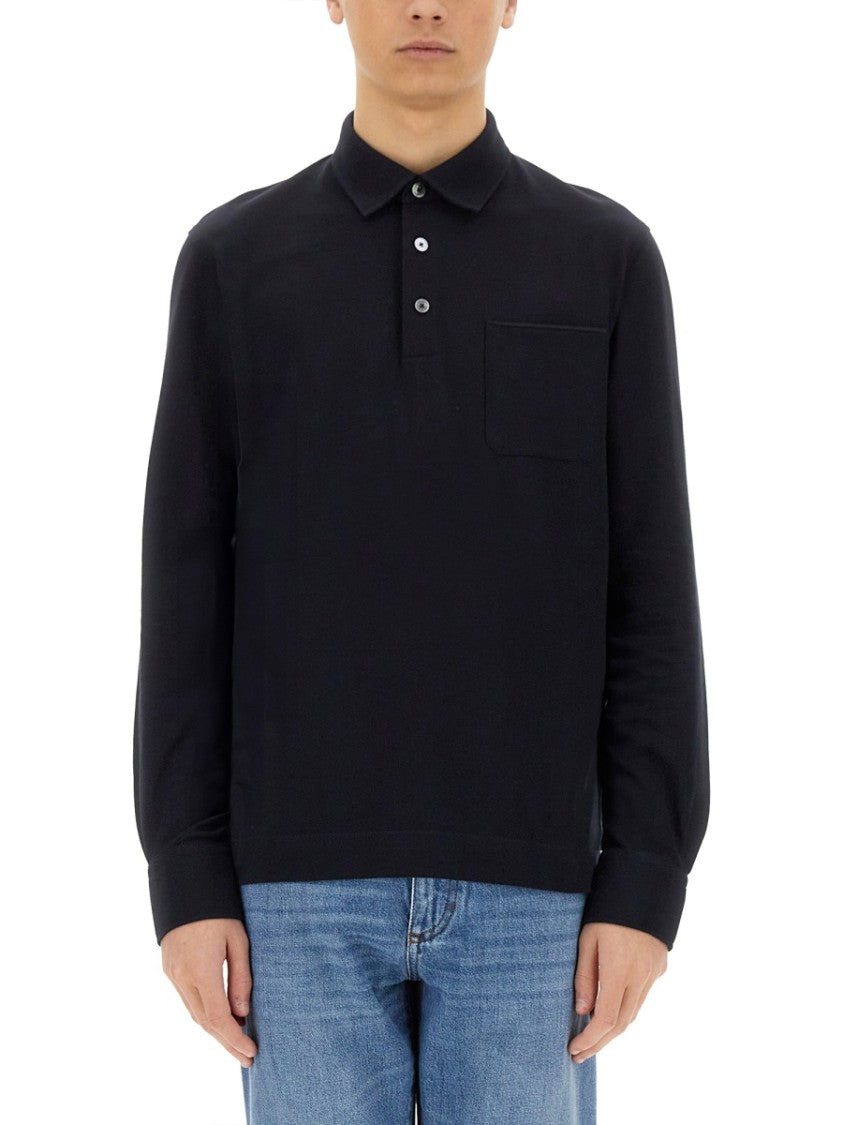Zegna Long-Sleeved Cotton Polo