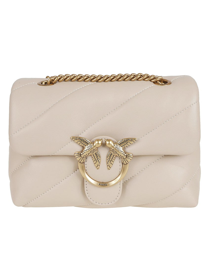Pinko Quilted Calfskin Shoulder Bag