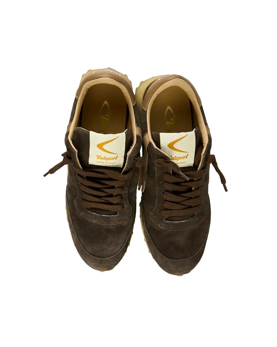 Valsport Start City Chocolate Low-Top Suede Sneakers