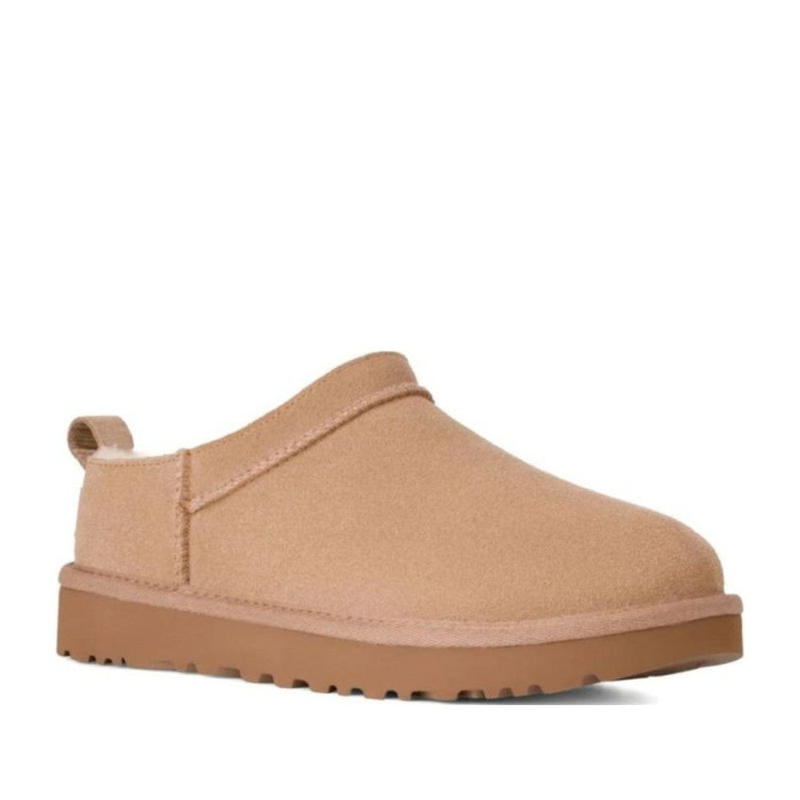 Ugg Classic Micro Beige Minimalistic Flat Sole Suede Boots