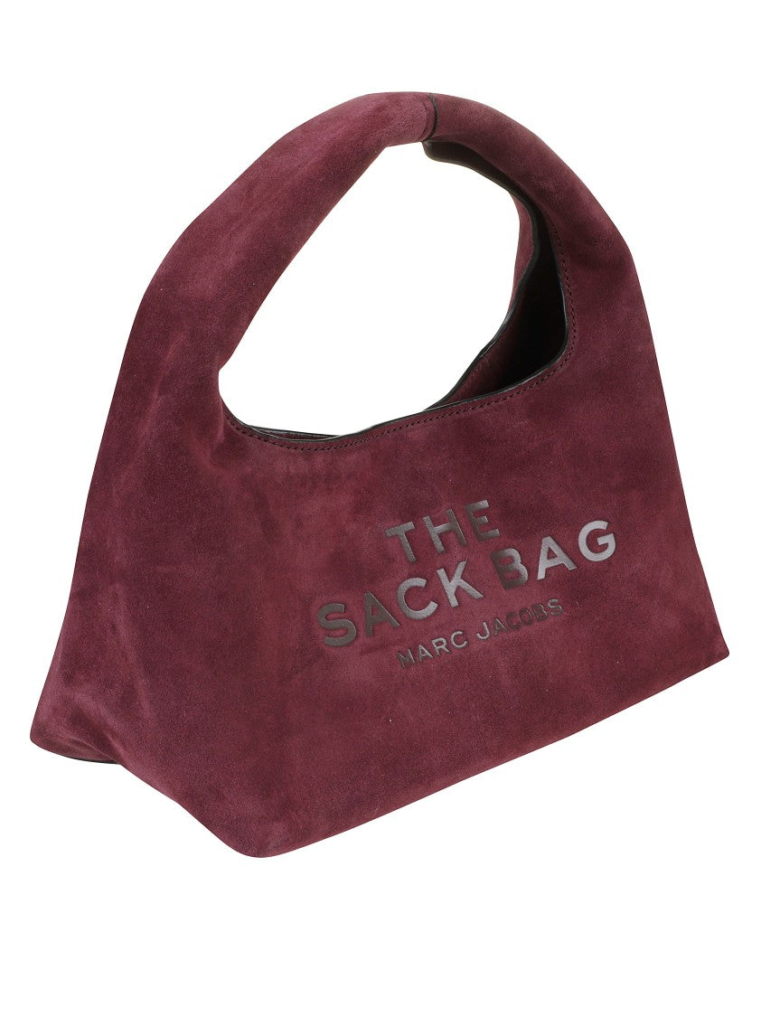 Marc Jacobs Suede Hobo Bag With Bold Lettering