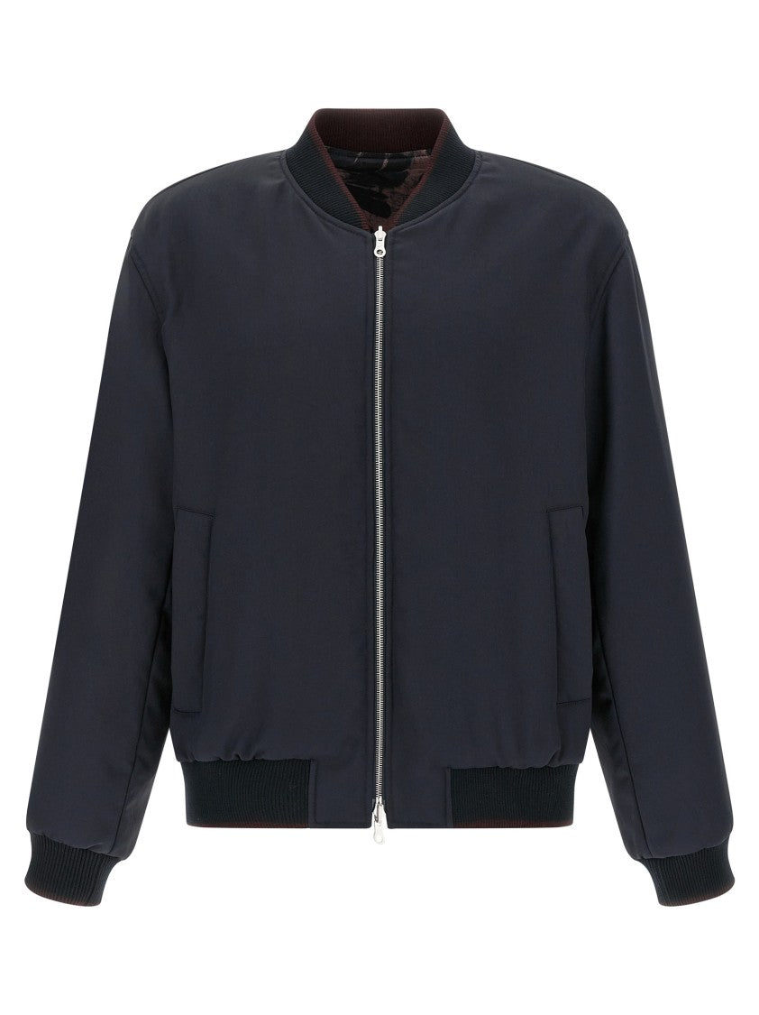 Dries Van Noten Reversible Bomber Jacket With Bold Floral Print