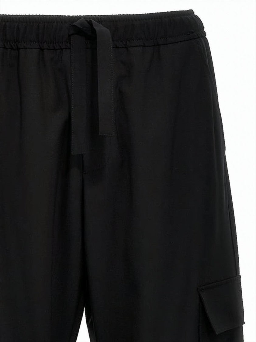 Msgm Relaxed Fit Straight Pants With Drawstring Waist
