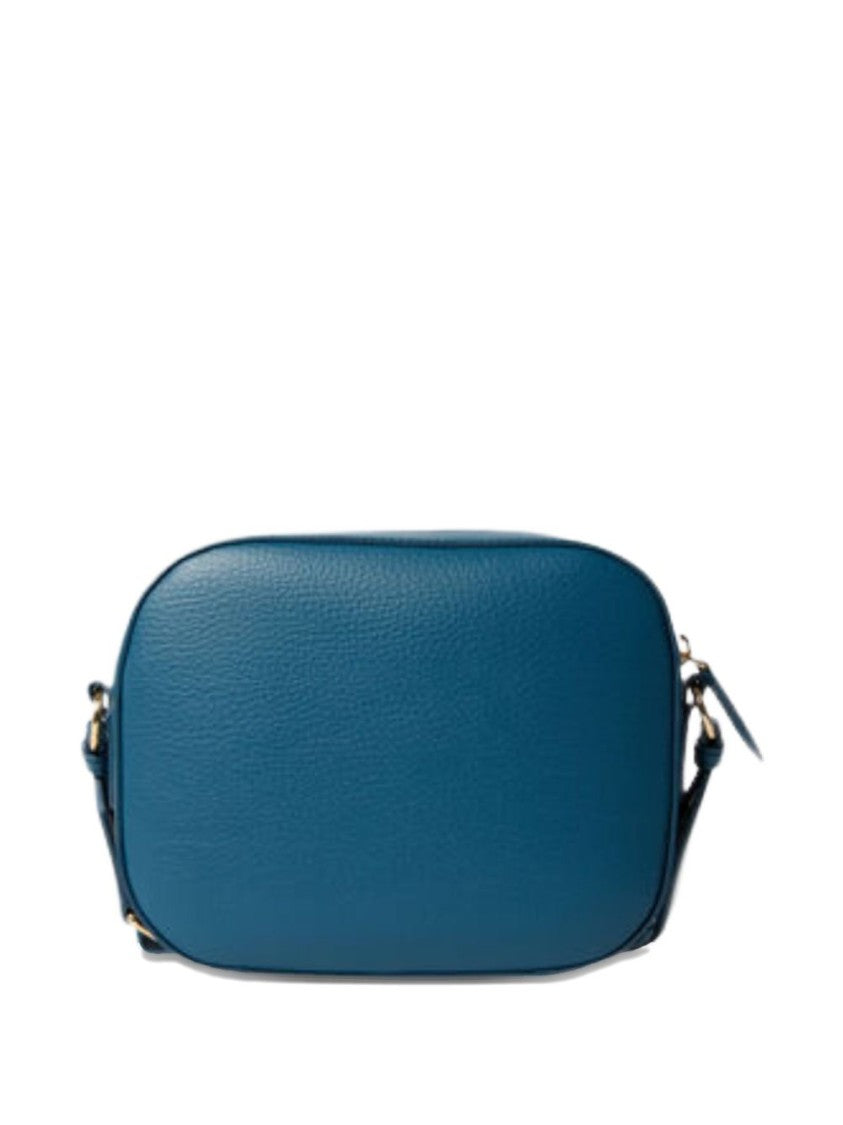 Stella Mccartney Blue Branded Fabric Strap Faux Leather Camera Bag