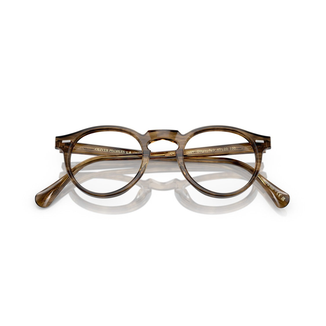 Oliver Peoples Round Acetate Eyeglasses With Tortoiseshell Pattern
