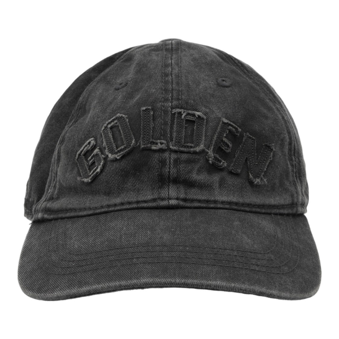 Golden Goose Washed Cotton Baseball Cap With Embroidered Lettering