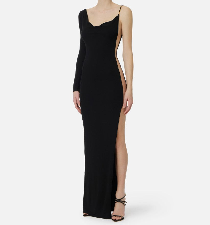 Elisabetta Franchi Red Carpet Crêpe Jersey Slit Dress
