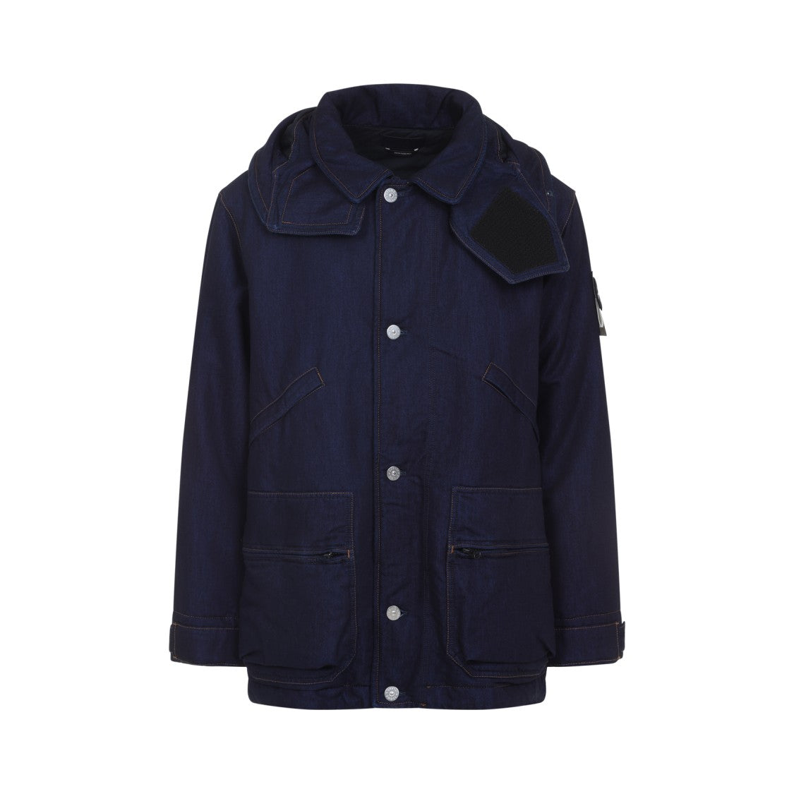 Stone Island Blue Rinse Cotton Outerwear