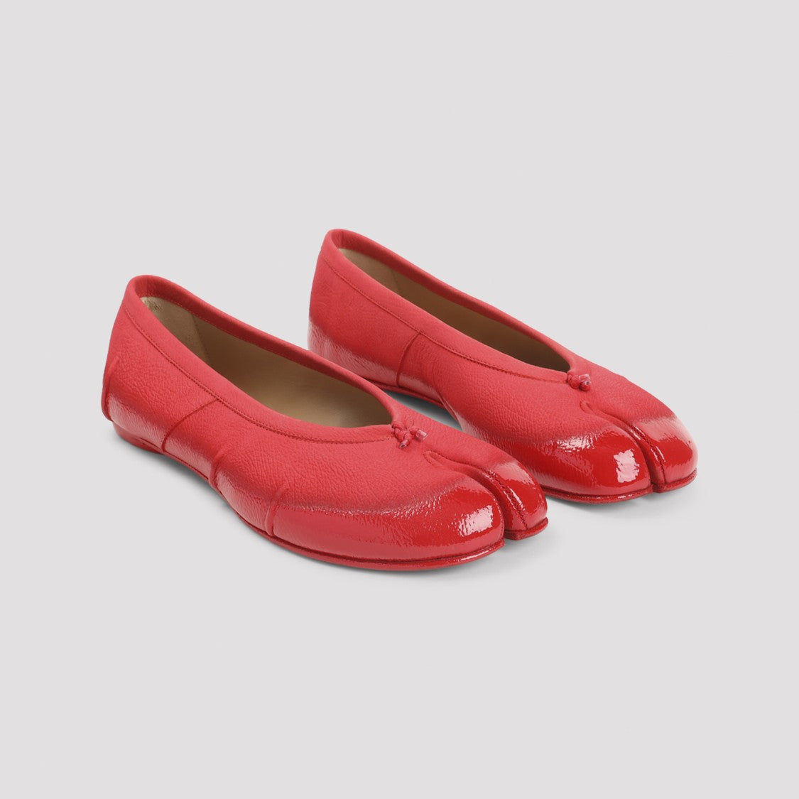 Maison Margiela Glossy Red Ballerina Flats