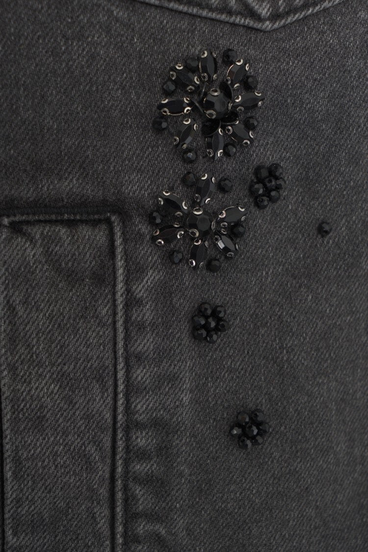 Liu Jo Denim Jacket With Rhinestones