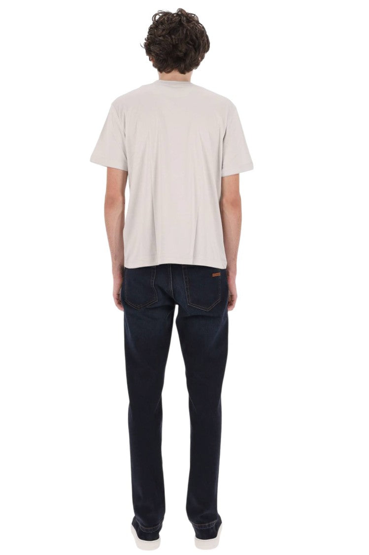 Eleventy Sand Tonal Profiles Cotton T-Shirt