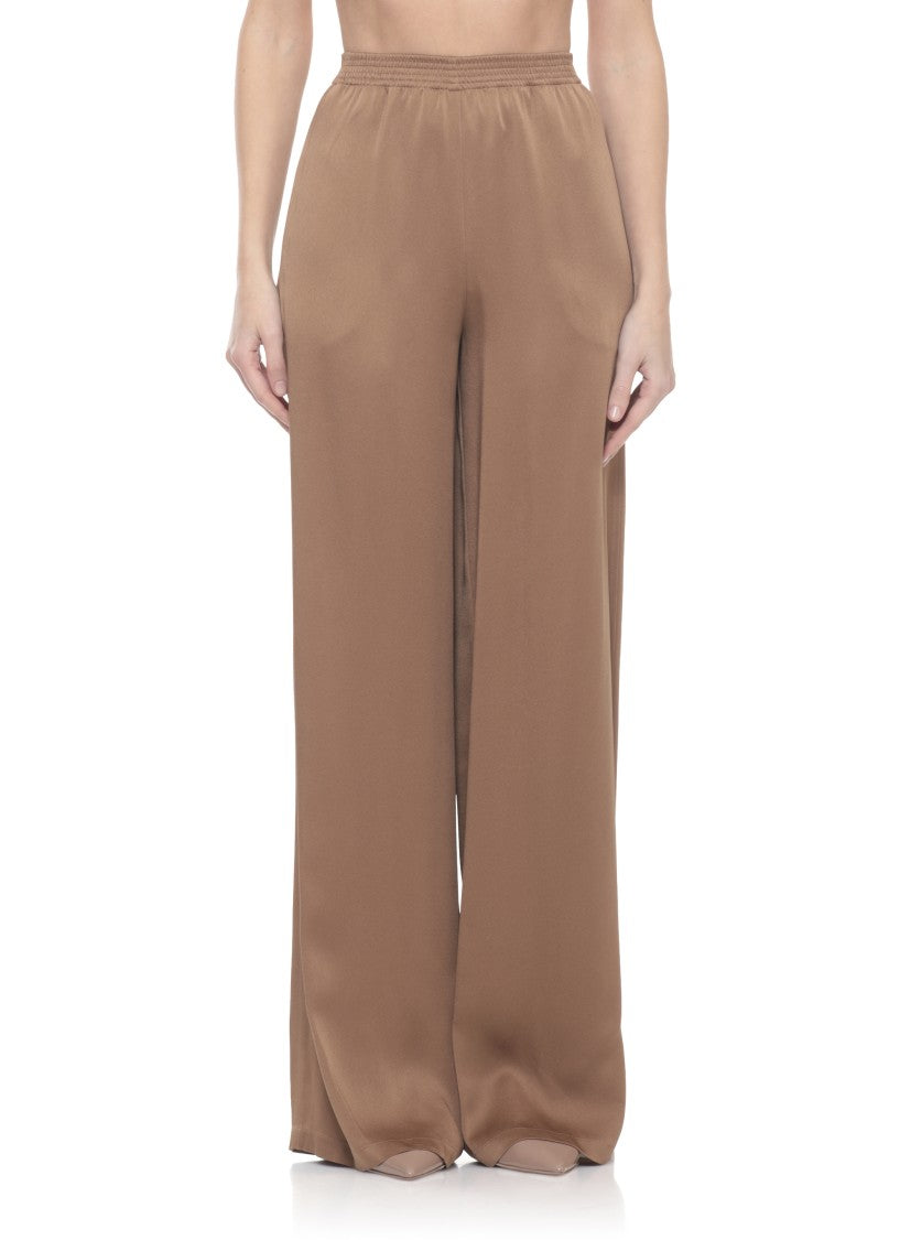 Fabiana Filippi Brown Drawstring Viscose Straight-Leg Pants