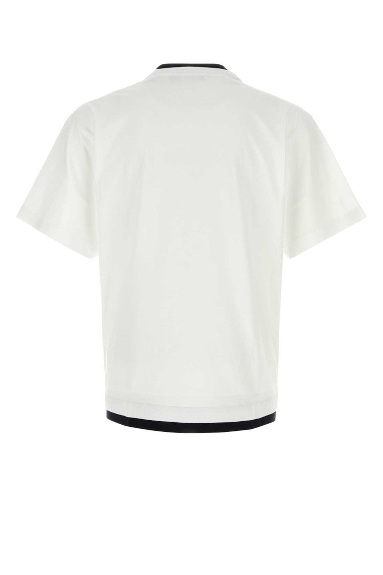 Dolce & Gabbana Boxy-Cut Cotton T-Shirt With Contrasting Black Trim