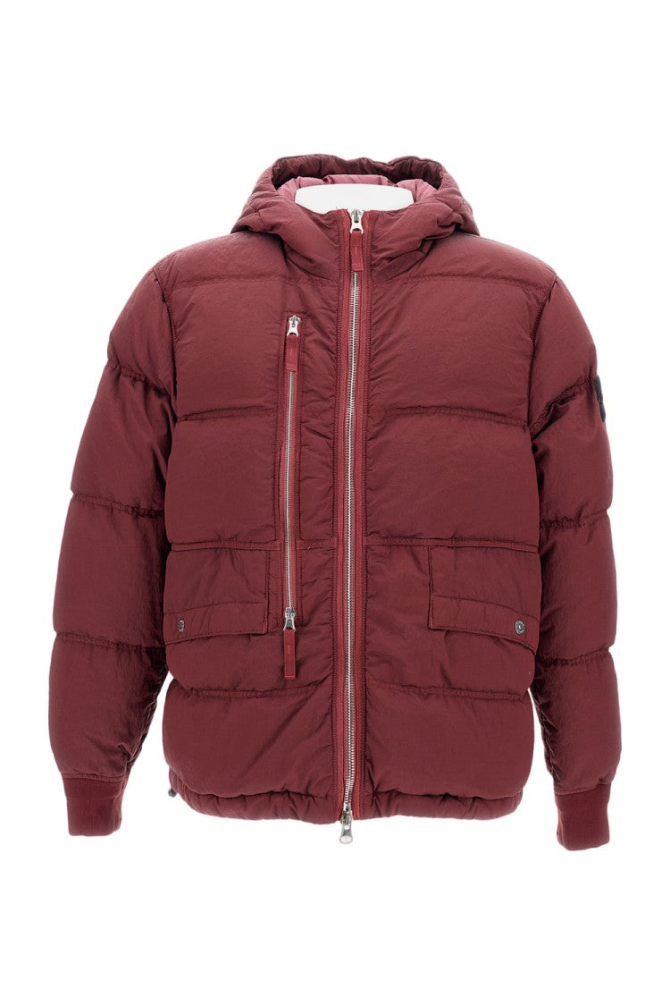 Stone Island Quilted Puffer Jacket With Adjustable Hood