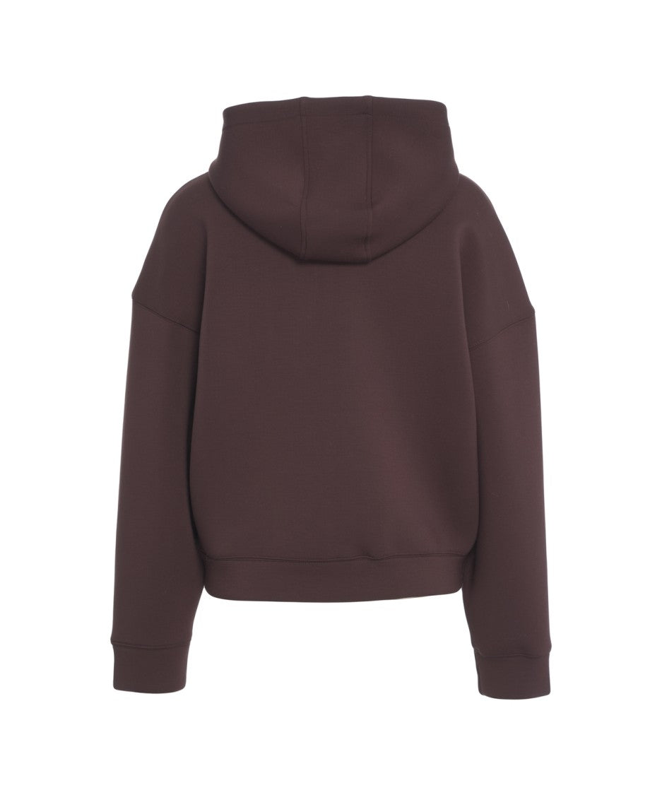 Second Female Zip-Up Hoodie With Spacious Hood And Ribbed Cuffs