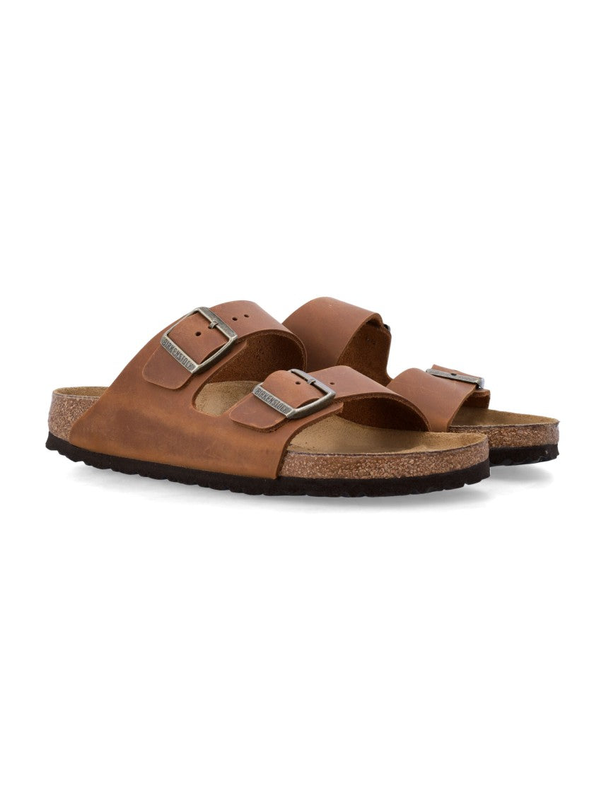 Birkenstock Arizona Oiled Leather Sandals Cognac