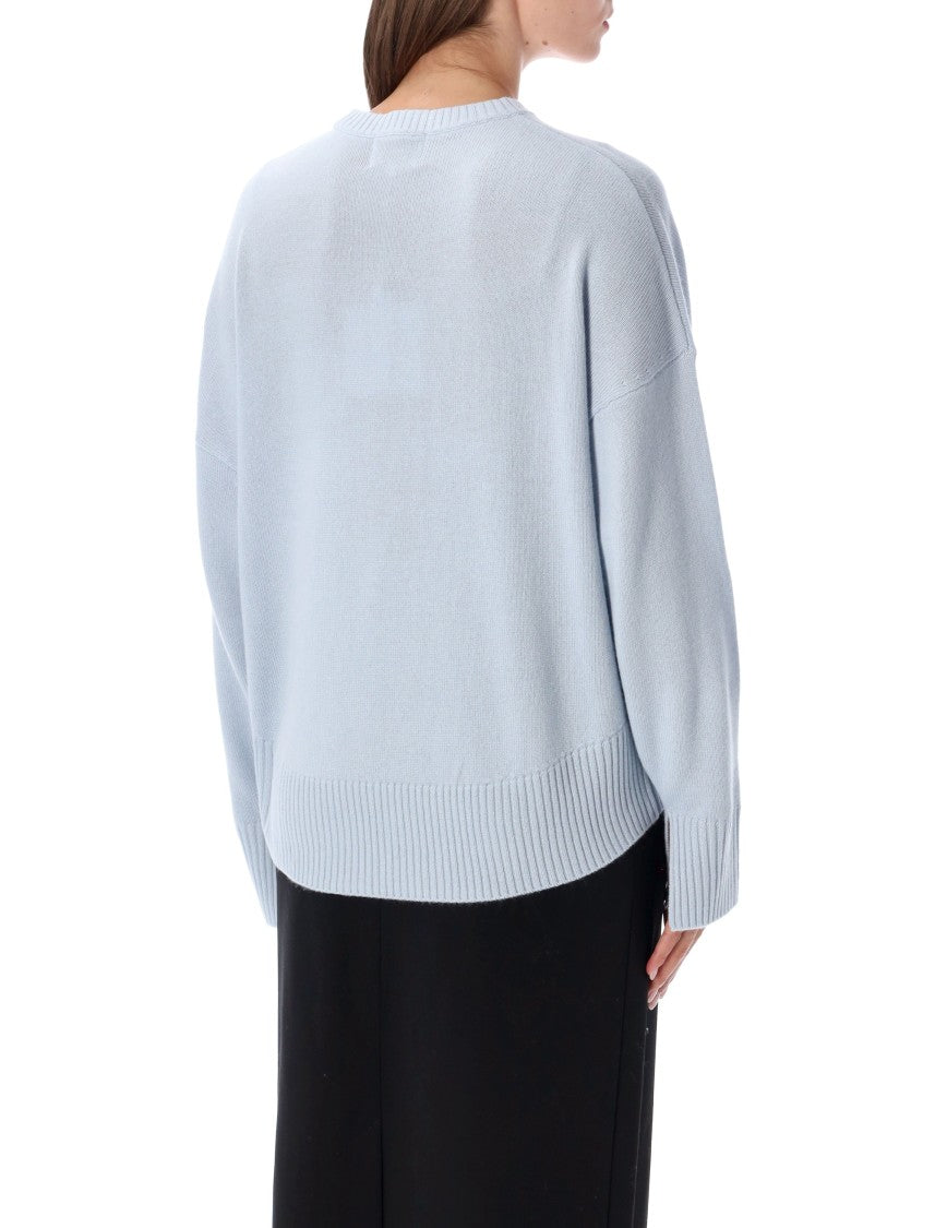 Loulou De Saison Pure Cashmere Crewneck Sweater With Ribbed Details