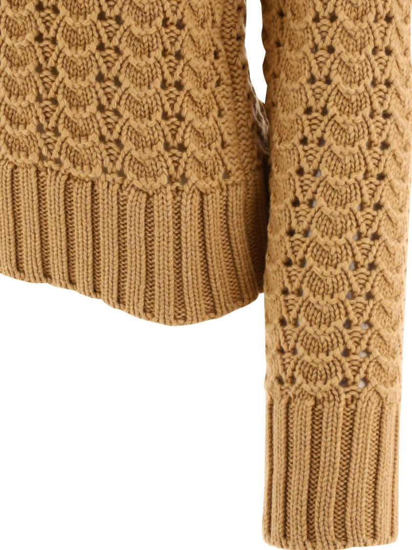Aspesi Pointelle Knit Crew Neck Sweater