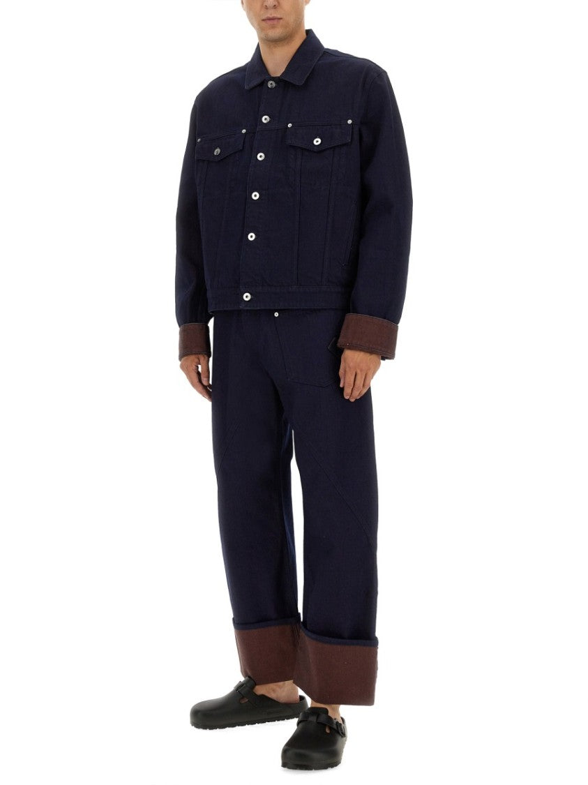 J. W. Anderson Cropped Denim Jacket With Contrasting Cuffs